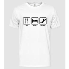 Pólómánia eat sleep football2 - Férfi Alap póló