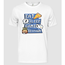Pólómánia Eat, Sleep, Game respawn - Férfi Alap póló