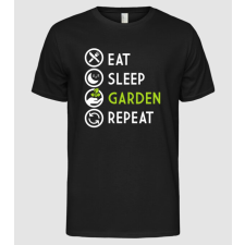 Pólómánia Eat sleep garden repeat - Férfi Alap póló férfi póló