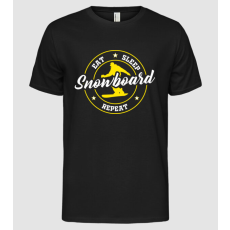 Pólómánia eat sleep snowboard - Férfi Alap póló