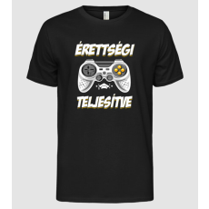 Pólómánia Érettségi teljesítve gamer Ballagás - Férfi Alap póló