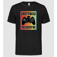 Pólómánia Érettségi teljesítve retro gamer - Férfi Alap póló