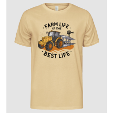 Pólómánia Farm Life is the Best Life Traktoros - Férfi Alap póló