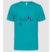 Pólómánia fishing heartbeat - Férfi Alap póló férfi póló