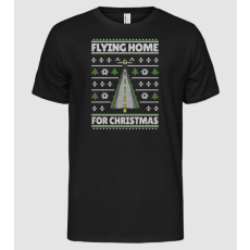 Pólómánia Flying Home for Christmas Csúnya Pulcsi - Férfi Alap póló