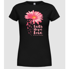 Pólómánia Gerbera faith hope love - Női Kerek nyakú Póló női póló