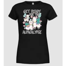 Pólómánia Get ready for the alpacalypse - Női Kereknyakú Póló