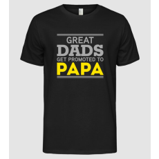 Pólómánia Great dads get promoted to papa - Férfi Alap póló