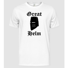 Pólómánia great helm sisak+felirat - Férfi Alap póló