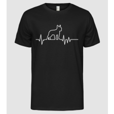 Pólómánia Heartbeat line Boston Terrier - Férfi Alap póló férfi póló