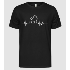 Pólómánia Heartbeat line Uszkár - Férfi Alap póló