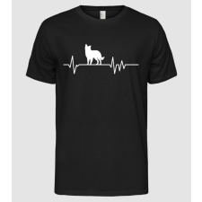 Pólómánia Heartbeat sziluett Border Collie - Férfi Alap póló férfi póló