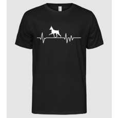 Pólómánia Heartbeat sziluett Pinscher - Férfi Alap póló