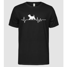 Pólómánia Heartbeat sziluett Westie - Férfi Alap póló férfi póló