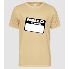 Pólómánia Hello, my name is - Férfi Alap póló férfi póló