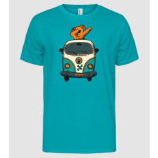 Pólómánia Hippi Kisbusz Kutya DAB - Férfi Alap póló