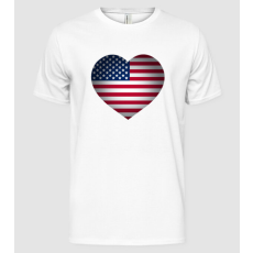 Pólómánia i heart usa - Férfi Alap póló