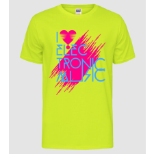 Pólómánia I Love Electronic Music - Férfi Neon Póló férfi póló