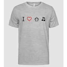 Pólómánia I love house music - Férfi Alap póló férfi póló