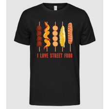 Pólómánia I Love Street Food - Férfi Alap póló férfi póló