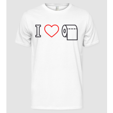 Pólómánia I love wc papír - Férfi Alap póló