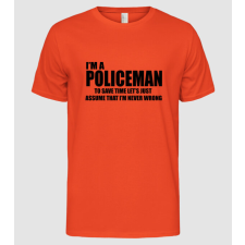 Pólómánia I'm a policeman - Férfi Alap póló férfi póló