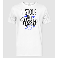 Pólómánia I stole her heart páros - Férfi Alap póló