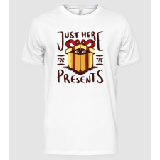 Pólómánia Just here for the presents karácsonyi póló - Férfi Alap póló férfi póló