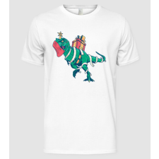 Pólómánia Karácsonyi T-rex szájmaszkban - Férfi Alap póló férfi póló