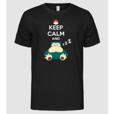 Pólómánia Keep Calm Snorlax - Férfi Alap póló