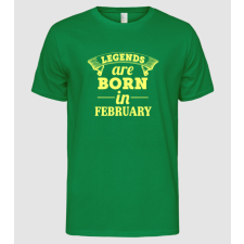 Pólómánia Legends are born in - february - Férfi Alap póló férfi póló