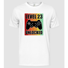 Pólómánia level 23 unlocked retro gamer - Férfi Alap póló