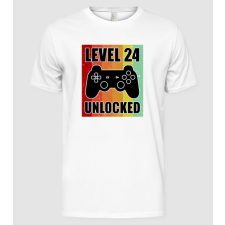 Pólómánia level 24 unlocked retro gamer - Férfi Alap póló férfi póló