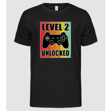 Pólómánia level 2 unlocked retro gamer - Férfi Alap póló