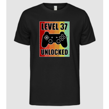 Pólómánia level 37 unlocked retro gamer - Férfi Alap póló férfi póló