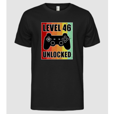 Pólómánia level 46 unlocked retro gamer - Férfi Alap póló