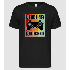 Pólómánia level 49 unlocked retro gamer - Férfi Alap póló