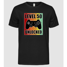 Pólómánia level 50 unlocked retro gamer - Férfi Alap póló