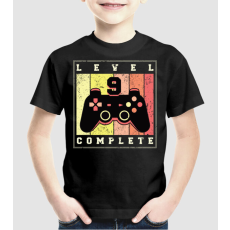 Pólómánia Level 9 Complete Szülinapra póló - Uniszex Gyerek Póló