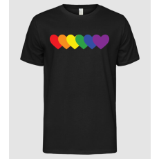 Pólómánia Lgbtq szívek - Férfi Alap póló
