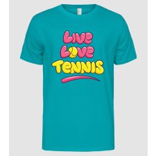 Pólómánia Live Love Tennis - Férfi Alap póló férfi póló