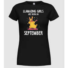 Pólómánia Llamazing girls are born in september - Női Kerek nyakú Póló női póló