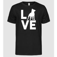 Pólómánia LOVE Staffordshire Terrier - Férfi Alap póló
