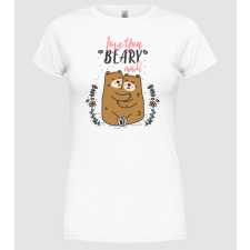 Pólómánia LoveU BEARY much - Női Kerek nyakú Póló női póló