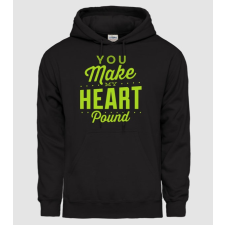Pólómánia Make my heart - Férfi Kapucnis Pulcsi férfi póló