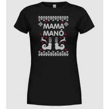 Pólómánia Mama Manó ugly sweater - Női Kerek nyakú Póló női póló