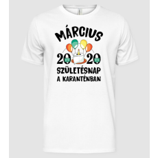 Pólómánia Március 2020 születésnap a karanténban - Férfi Alap póló