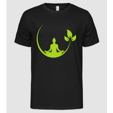 Pólómánia meditation_leaf - Férfi Alap póló