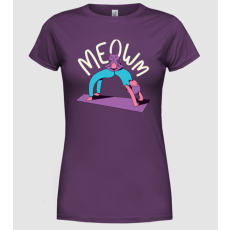 Pólómánia Meowm - Cica Jóga - Női Kerek nyakú Póló