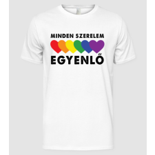 Pólómánia Minden szerelem egyenlő black - Férfi Alap póló férfi póló